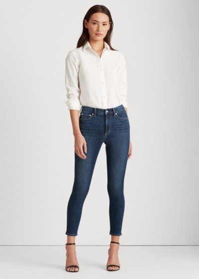 Calças De Ganga Ralph Lauren Regal Skinny Ankle Mulher 41382-PSHA